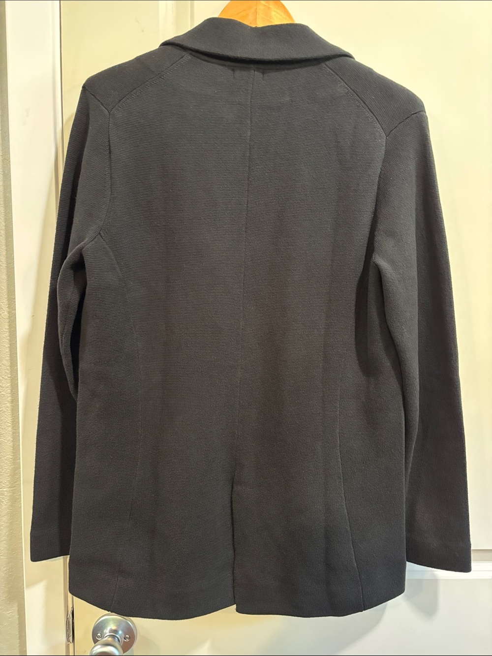 Minnie Rose Black Knit Sweater Blazer Jacket Medium NWT Cotton Blend - Picture 8 of 10